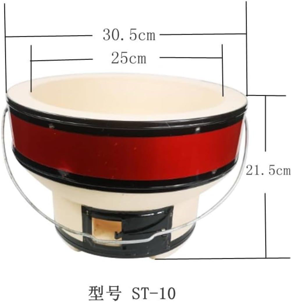 Amazon.co.jp: 炭火焼きコンロ 室内 焼き網つき 珪藻土丸型七輪